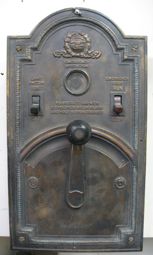 Elevator, Vintage Manual Operators Panel