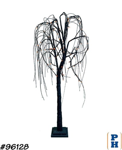 Lighted Black Tree