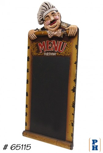 chef menu chalkboard