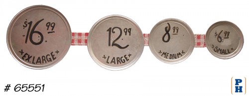 Pizza Pan Menu Sign