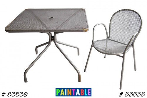 Table & Chair, Paintable