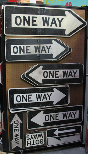 Traffic Signs (Panel #04), One Way Arrows