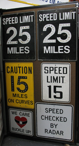 Traffic Signs (Panel #11), Speed Limit