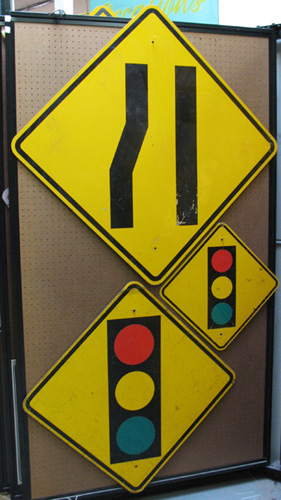 Traffic Signs (Panel #14), Road Narrows