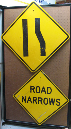 Traffic Signs (Panel #15), Road Narrows