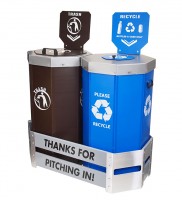 Trash & Recycle Bin Set