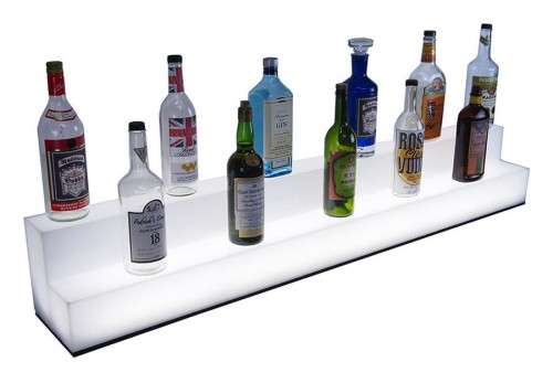 Lighted Liquor Bottle Step Display