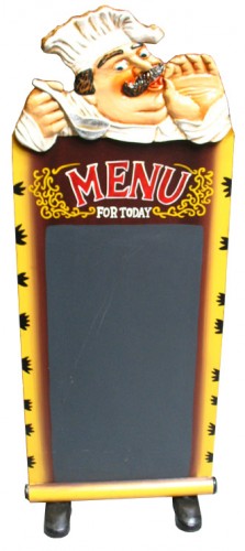 chef menu chalkboard
