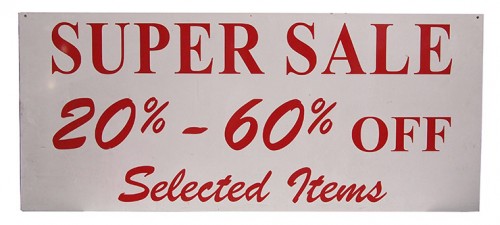 Sale sign