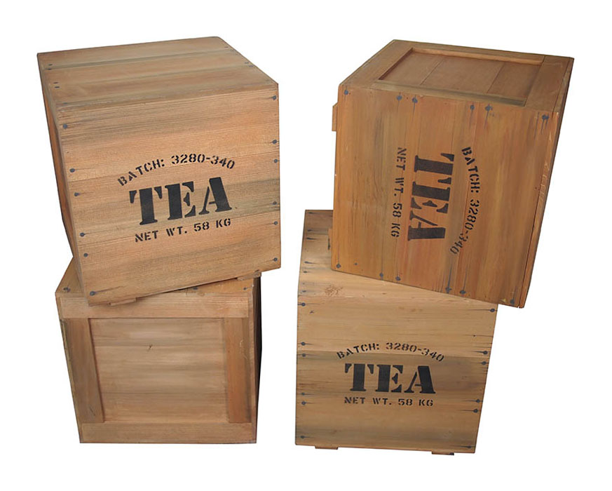 Tea Wood Crate in Decor & Accessories