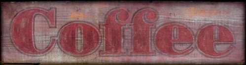 Coffee Wood Sign