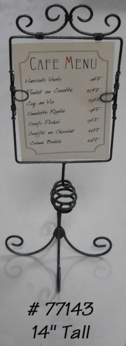 Tabletop Menu Stand