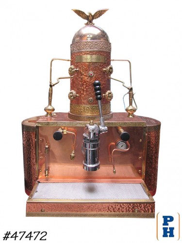 Vintage copper coffee machines