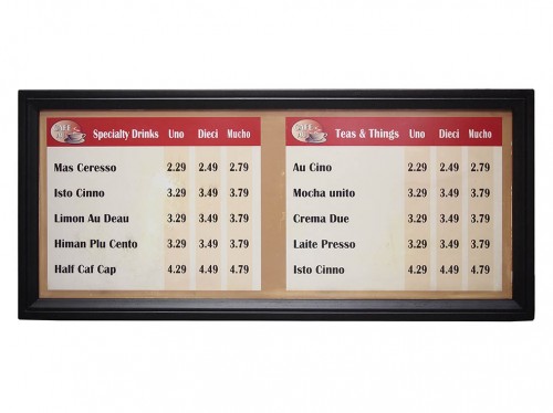 menu board