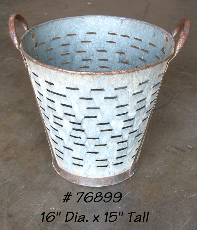 Steel Bucket Basket in Decor