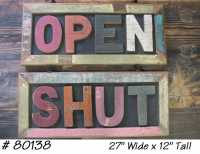 open - shut sign