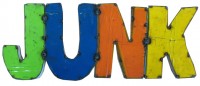 metal junk sign