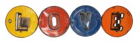 Oil Drum LOVE Wall Decor