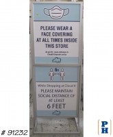 Covid Signs with Stand