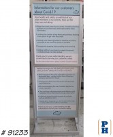 Covid Signs with Stand