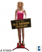 Mannequin with Spinning Sign