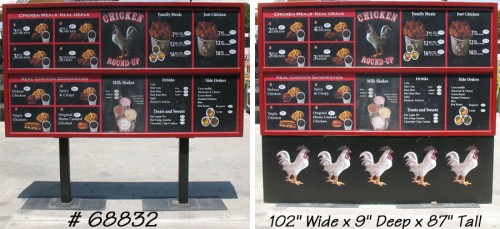 Drive Thru Menu Sign