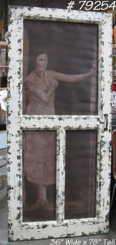 Screen Door With Woman In Country Store Cafe