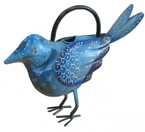 decorative tin blue bird