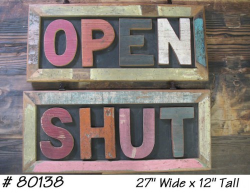 open - shut sign