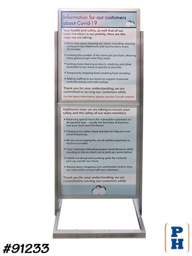 Covid Signs with Stand