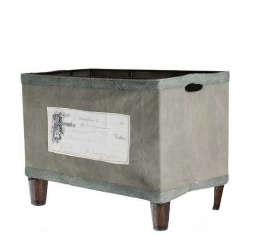 Canvas and Wire Basket - Bin