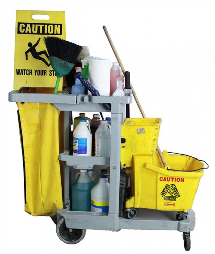 Janitor Cart (Trash / Cleaning) Cart w/ Cover
