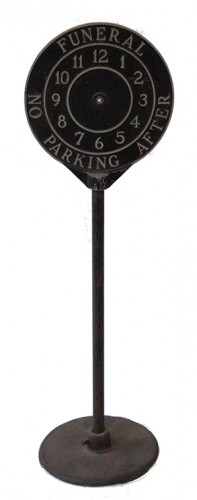 Funeral Parking Sign