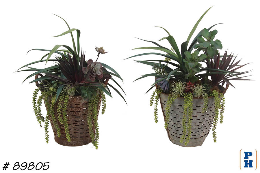 Faux Plant with Planter in Fake Flowers & Plants