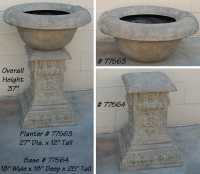 faux concrete planter & base