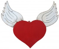flying heart wall decor