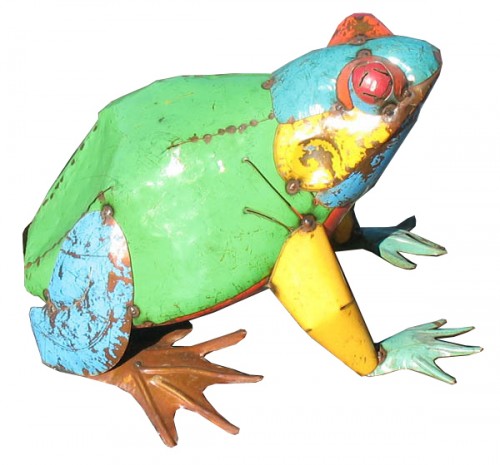 metal frog figure