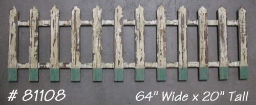 wall mount picket fence section