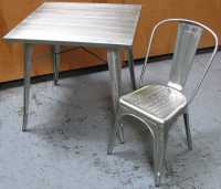 metal table & chair