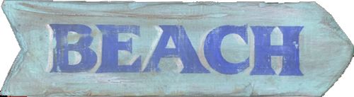 Beach Wood Sign