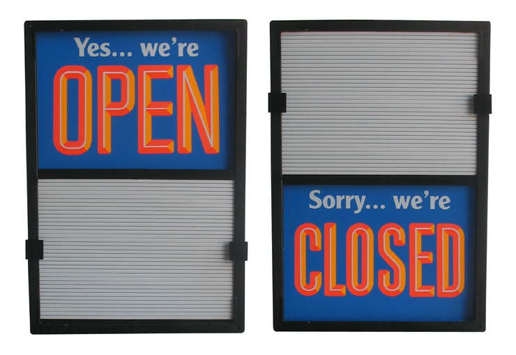 Open / Closed Sign in Assort. Signs
