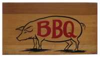 B B Q Wood Sign