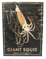 Giant Squid Wood Sign