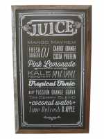 Menu, Juice Bar