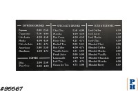 Espresso Bar Menu Sign