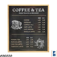 Coffee & Tea Menu Sign
