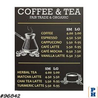 Coffee & Tea Menu Sign