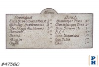 Menu Sign