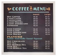 Coffee Menu Sign