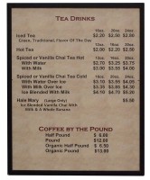 Coffee Menu Sign
